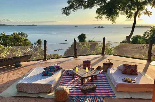 Vue sur la baie depuis Makako Lodge, Nosy Komba